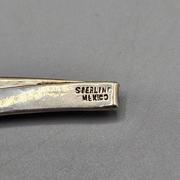 Elongated Star Brooch Pendant Sterling Silver Mexico 925 Vtg Stretched - Picture 5 of 8